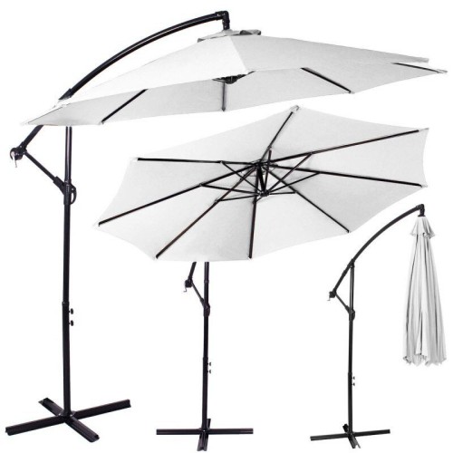 Umbrela pentru gradina HECHT SUNNY, cadru din aluminiu, diametru 300 cm, baza 100 x 100 cm