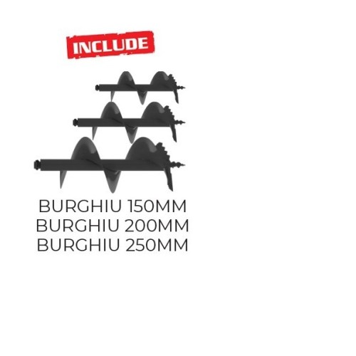 Motoburghiu de pamant RURIS TT 14, 3CP, 2 timpi, 68 cc