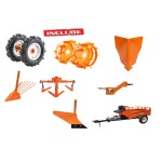 Motosapa DAC 7000ACC4 + roti cauciuc 4.00-8+rarita+plug+adaptor+dispozitiv scos cartofi+roti metalice 400 fara manicot+cultivator+remorca RURIS 450S