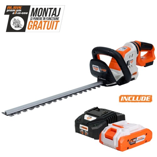 Foarfeca pentru gard viu cu acumulator RURIS 4024e Power Alfa UP 3000 rpm, 1 x Li-Ion 20V, 4Ah