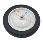 Roata de transport RURIS, PS6500k-6-1, pentru motosapa Ruris 6.5cp - 7cp