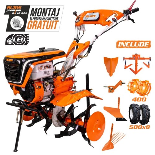 Motocultor RURIS 732ACC, 8.5 CP, 208 CC, 4 timpi, 83 cm latime lucru, 3 viteze, 3.6 l