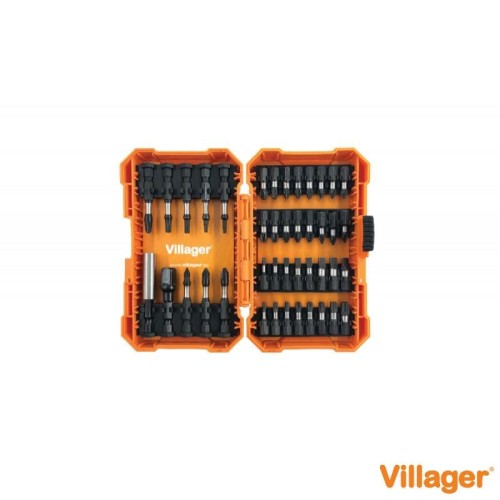 Set 42 bucati biti pentru insurubare VILLAGER, 1 suport magnet, 33 biti 25 mm, 8 biti 50 mm