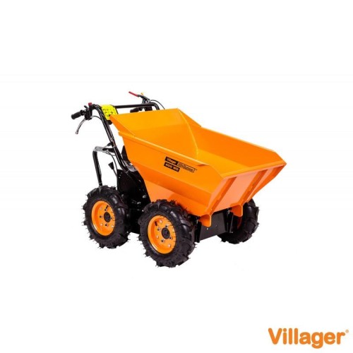 Transportor cu roti VILLAGER VILLY DUMPER 400WD, capacitate incarcare 400 kg, motor benzina, 5 CP, capacitate cilindrica 196 cc