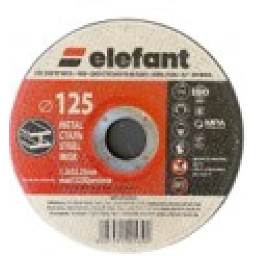 disc abraziv pentru metal+inox ELEFANT 125*1,2*22,23