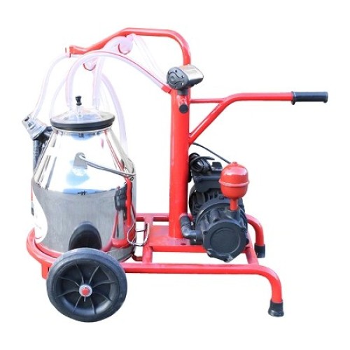 Aparat de muls vaci 1 post bidon 30L inox cu vid in cadru(vacuum) Breckner Germany