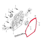 Garnitura chiuloasa motor 168f RURIS PS168f-1-14, pentru motosapa Ruris 6 cp, 6.5 cp, 7 cp