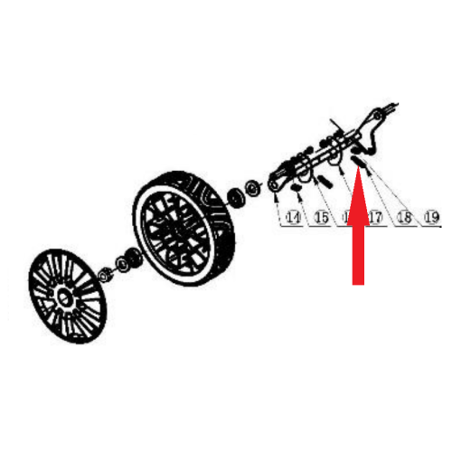 Arc RURIS PSRX20-2-18, pentru masina de tuns gazonul Ruris RX20