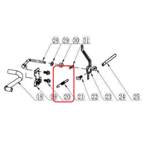 Arc acceleratie RURIS PSRX221-1-38, pentru masina de tuns iarba Ruris RX221