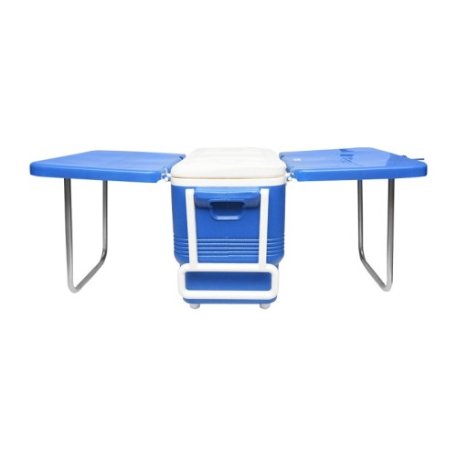 Lada frigorifica pentru picnic 45L albastra cu masa 610x405x445mm Breckner Germany