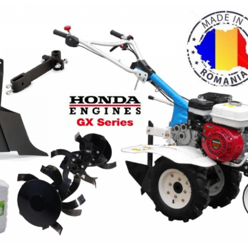 Motosapa AGT 5580 GX200, Premium cu motor Honda 6.5 Cp cu plug de bilonat , roti pneumatice si ulei Honda
