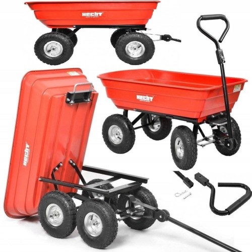 Remorca carucior HECHT52150  capacitate incarcare 250 kg, compatibila cu tractorasele de tuns iarba