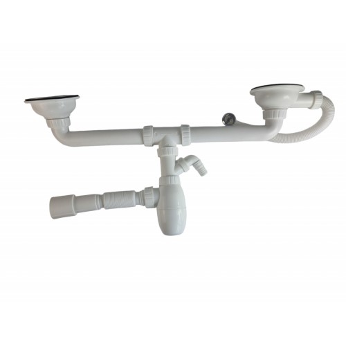 B731V Sifon universal pentru chiuveta dubla 1 1/2