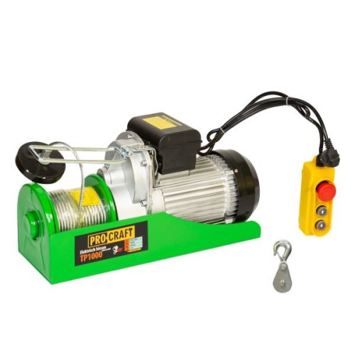 Troliu electric palan Procraft TP1000, 1600W, cu kit montare Greutate 1000kg