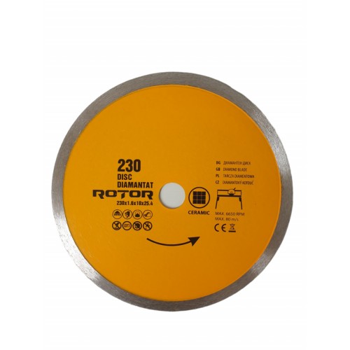 DISC DIAMANTAT 230x1.6x10x25.4 Continuu Rotor