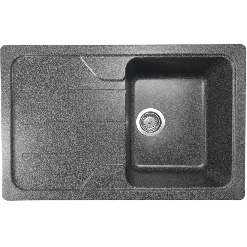 Chiuvetă din compozit de granit pentru bucătărie ELEFANT PREMIUM 7850 VERONA Grafit 775 x 495 mm