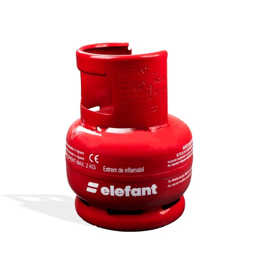 Butelie camping cu arzator din metal cu talpa si guler de protectie pentru conector 5L ELEFANT