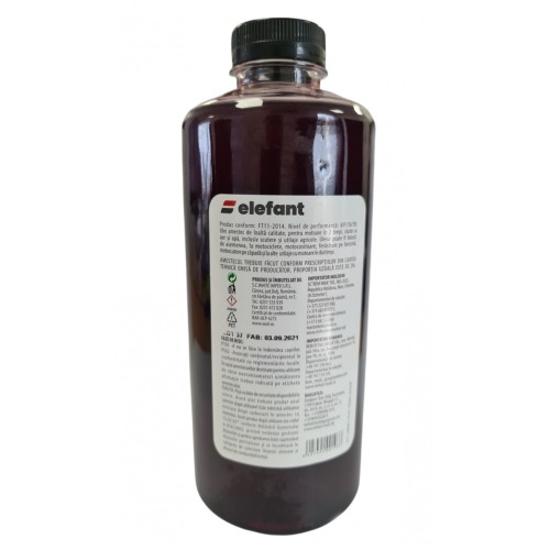 Ulei 1L, rosu amestec. motoare 2T 30ml/l, Elefant