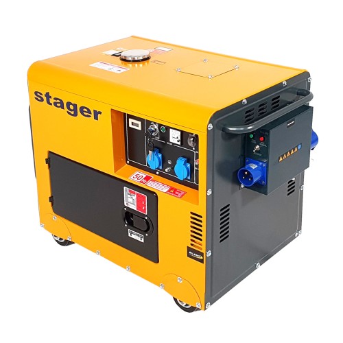 Stager DG 5500S+ATS Generator insonorizat 5kVA, monofazat, diesel, pornire electrica, automatizare