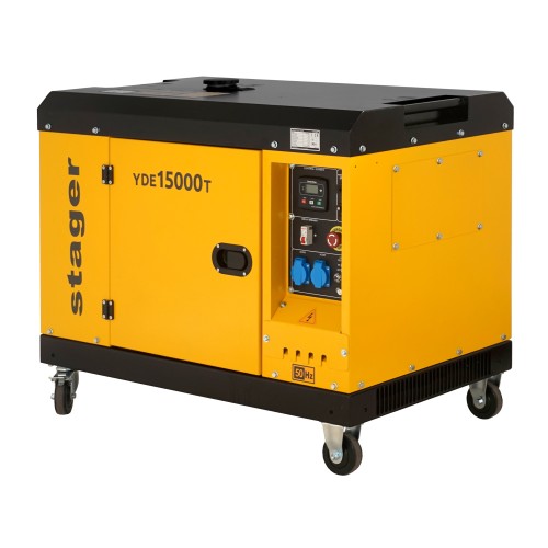 Stager YDE15000T Generator insonorizat 12kVA, 48A, 3000rpm, monofazat, diesel, pornire electrica