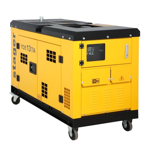 Stager YDE13TA Generator insonorizat 10kVA, 39A, 3000rpm, monofazat, diesel, pornire electrica