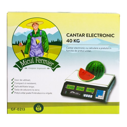 Cantar electronic Micul Fermier 40Kg afisaj dublu model 1