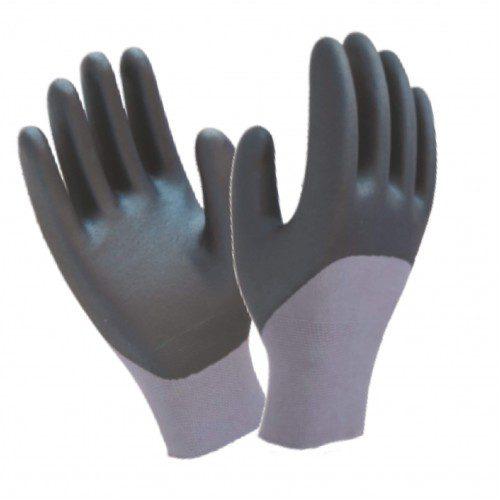 Mănuși N2403 din Nylon, Cu protectie de nitril, Marime S10