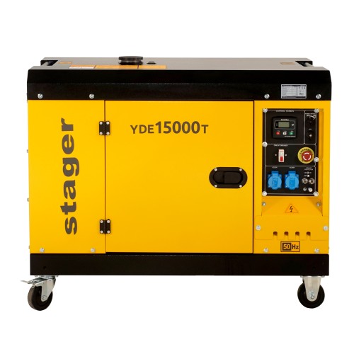 Stager YDE15000T Generator insonorizat 12kVA, 48A, 3000rpm, monofazat, diesel, pornire electrica