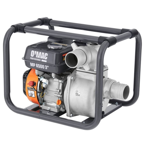 Motopompa apa OMAC MP 6500, motor benzina, 4 timpi, 196 CC, 4.8 kW, 6.5 CP, inaltime de refulare 35 m, adancime de absorbtie 6 m