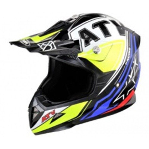 Casca moto ATV integrala HECHT 52915M, design moto-sport, material ABS, marime M 57-58 cm, multicolor