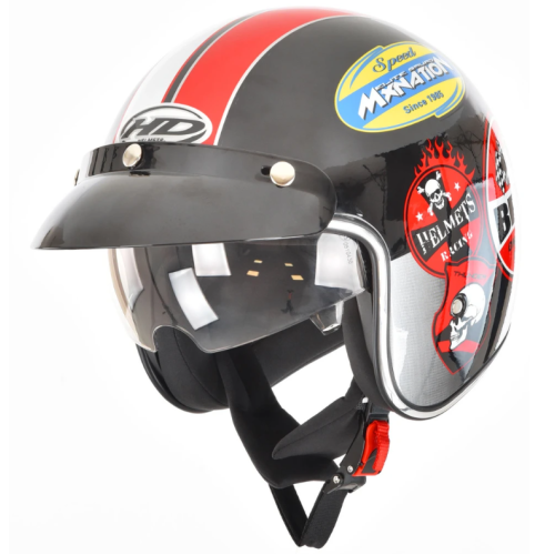 Casca moto scuter HECHT 52588 M, material ABS, marime M, 57-58 cm, captuseala detasabila/lavabila