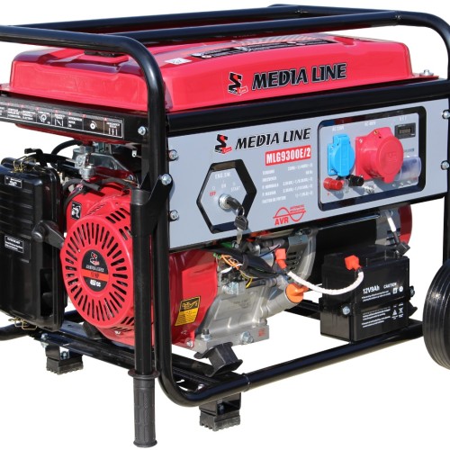 Generator de curent MLG 9300E/2, 230V/400V, 10kVA 17CP benzina Pornire Electrica
