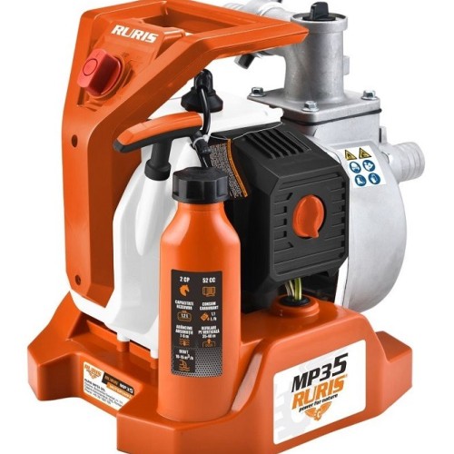 Motopompa apa RURIS MP35, motor benzina 2T, 52 CC, 2 CP