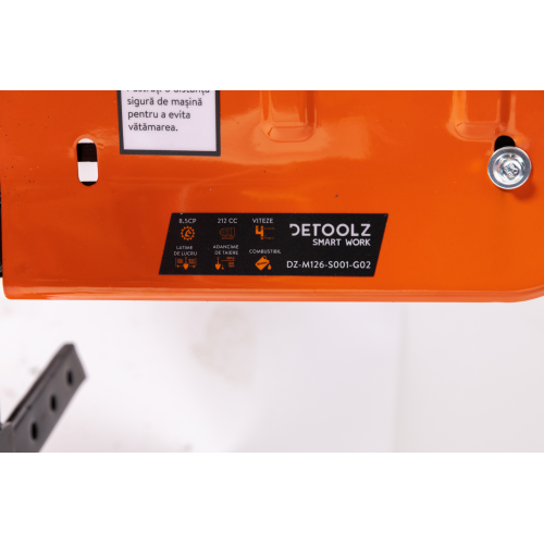 Motocultor Detoolz 8.5cp 212cc, benzina 4T, 3 viteze, pornire manuala, cu roti