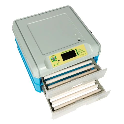 Incubator electric Micul Fermier capacitate 128 oua, 2 etaje, alimentare 220V/12V