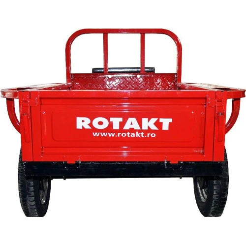 Remorca motocultor Rotakt REM400-1, capacitate 400 kg, basculabila