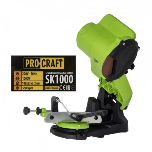 Procraft SK1000, Aparat de ascutit lant drujba , 85 W, panza 105 mm, 5000 rotatii/minut
