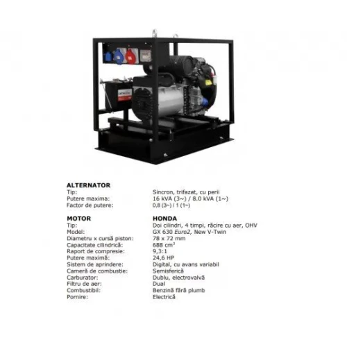 GENERATOR CURENT AGT 14503 HSBE, 45L, RIF