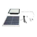 Proiector led de 100W cu panou solar 15W, baterie 15000mAh si telecomanda IP67 Breckner Germany