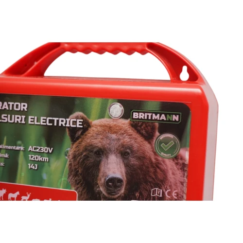 Aparat generator de impulsuri 14 Joule, 220V, 120 km pentru gard electric Britmann