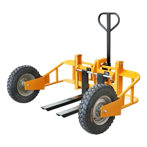 Transpalet pentru teren accidentat, sarcina maxima 1T, lungime furci 800mm