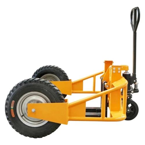 Transpalet pentru teren accidentat, sarcina maxima 1T, lungime furci 800mm