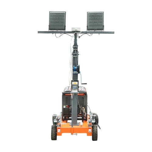 Turn de iluminat LED mobil, telescopic 4x200W 4.5KW inaltime 1800-4800mm cu generator diesel
