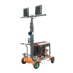 Turn de iluminat LED mobil, telescopic 4x200W 4.5KW inaltime 1800-4800mm cu generator diesel