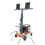 Turn de iluminat LED mobil, telescopic 4x200W 4.5KW inaltime 1800-4800mm cu generator diesel