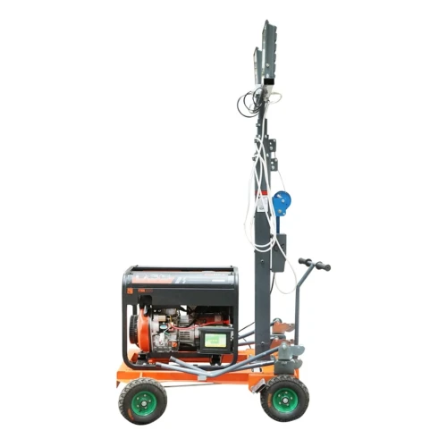 Turn de iluminat LED mobil, telescopic 4x200W 4.5KW inaltime 1800-4800mm cu generator diesel