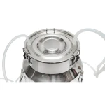 Aparat de muls 60W, 220V cu 1 post si bidon de inox 14L pentru capre si oi