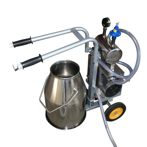 Aparat de muls vaci 1 post 650W, bidon inox 25L, grup de muls cu 4 mansoane, presiune vid 45-50 kPa, pulsatii 60-80 cpm