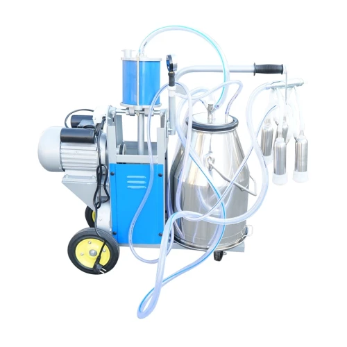 Aparat de muls vaci 1 post 550W, 220V bidon inox 25L, grup de muls cu 4 mansoane, presiune vid 45-50 kPa, pulsatii 60-80 cpm