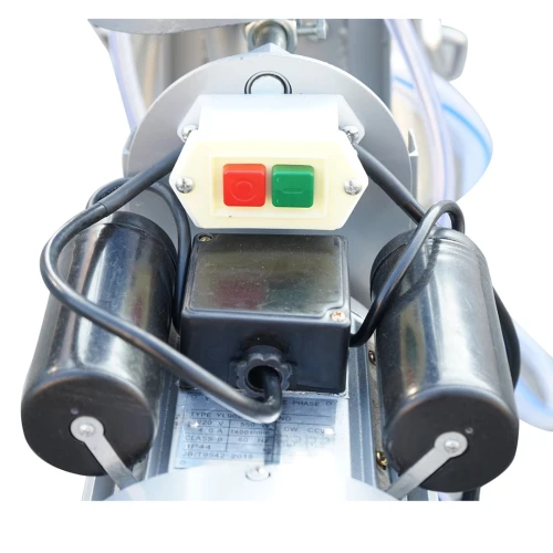 Aparat de muls vaci 1 post 550W, 220V bidon inox 25L, grup de muls cu 4 mansoane, presiune vid 45-50 kPa, pulsatii 60-80 cpm